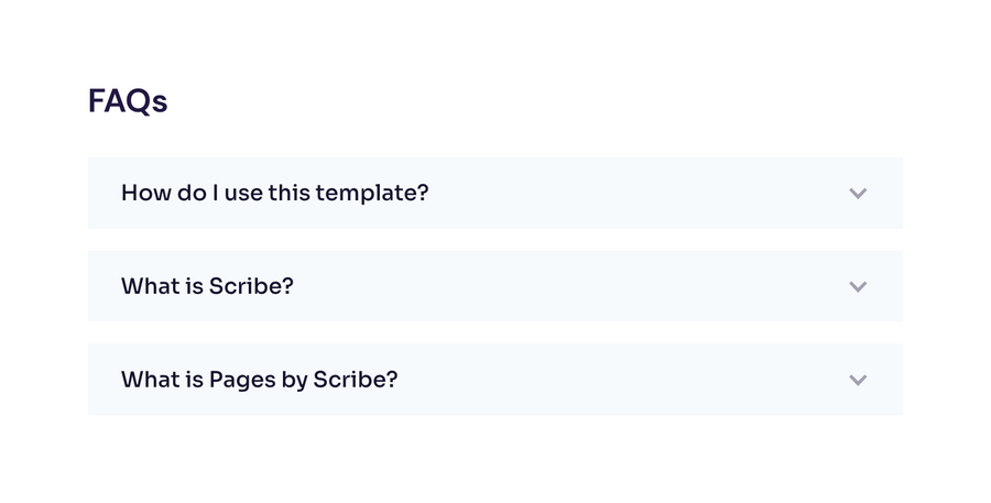 Scribe
				faq ui component