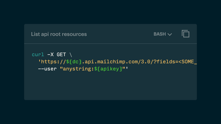 Mailchimp
				code block ui component