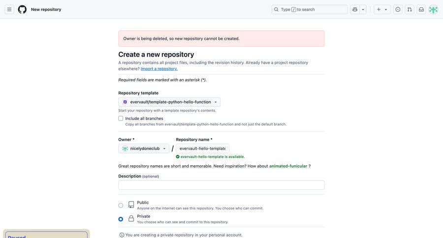 Evervault
			templates version history version control ui page example