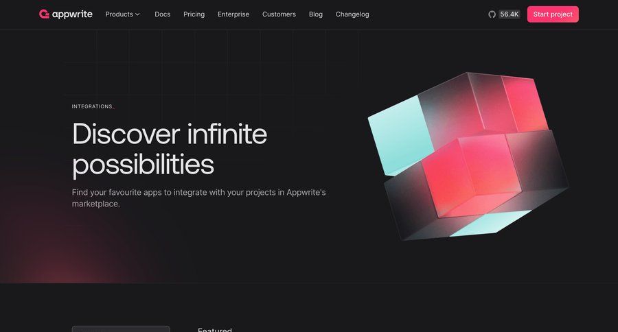 Appwrite
			 api integrations ui page example