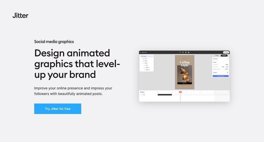 Jitter
			 scenario editor homepage home page blog templates ui page example