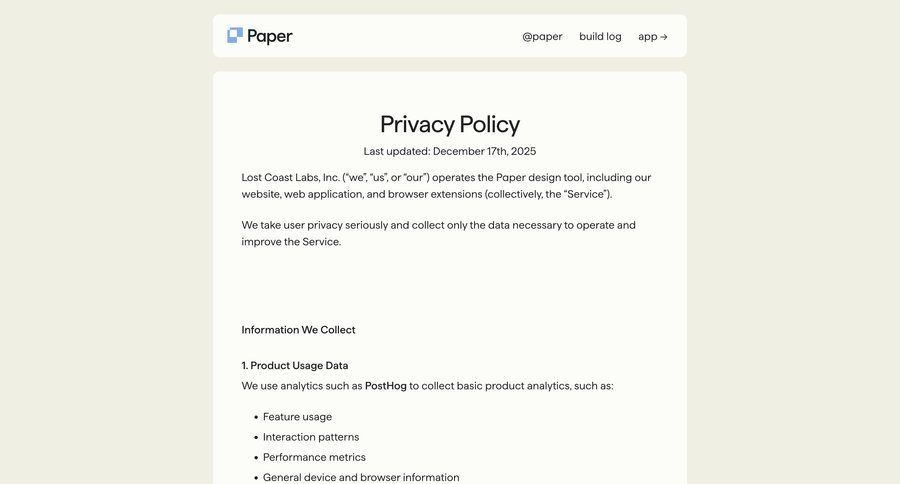 Paper
				article ui page example