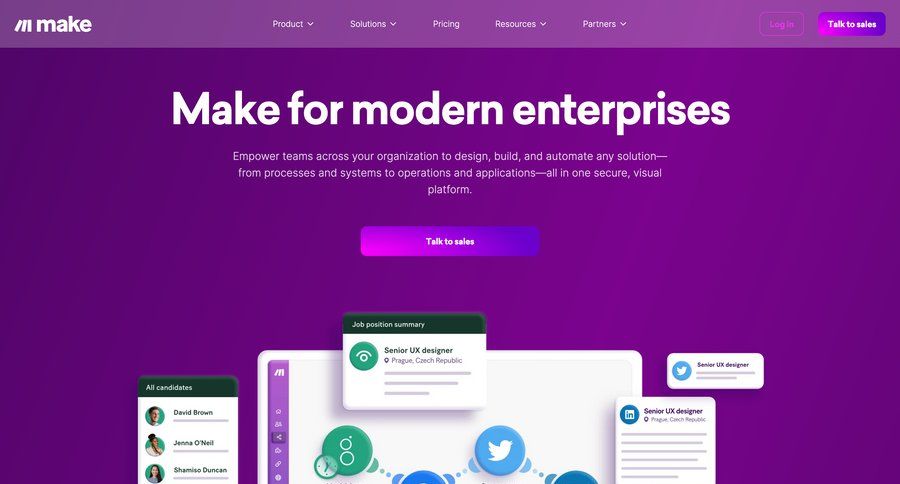 Make
			enterprise modern enterprise testimonials affiliate program ui page example