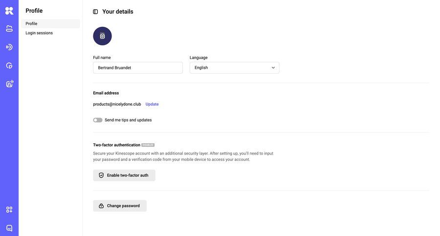 Kinescope
				profile ui page example