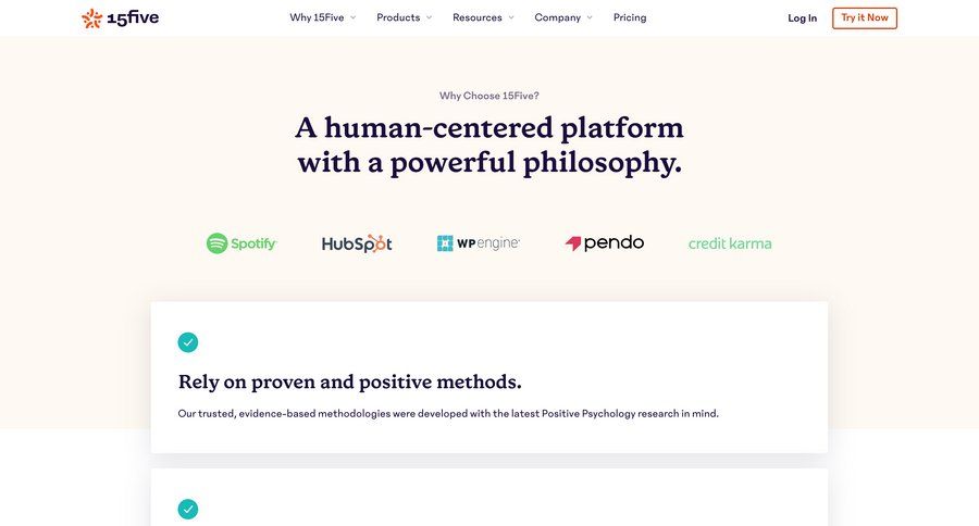 15Five
				product page page example