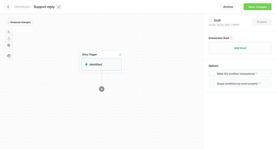 Vero
			 workflow automation editor workflow builder workflow creation marketing automation drag and drop workflow configuration save changes workflow editor video editor radio group create node based editor workflow nodes ui page example