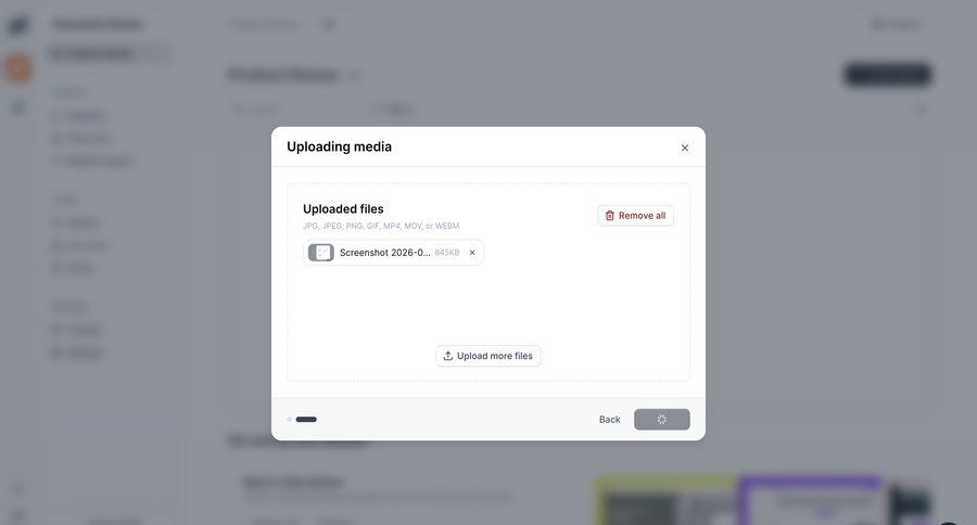 Navattic
			 file upload modal ui page example