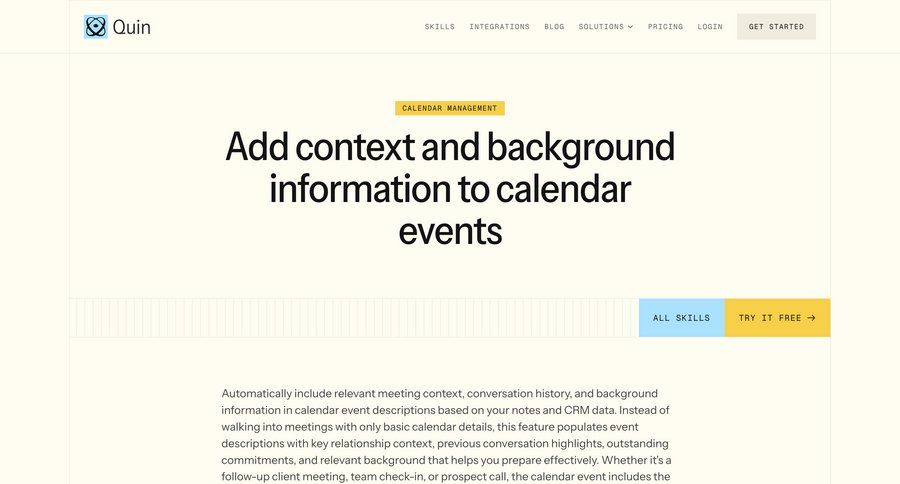 Quin
				product page ui page example