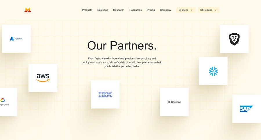 Mistral
				partner program & affiliation ui page example
