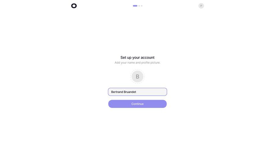Visitors
			profile onboarding account setup account creation ui page example