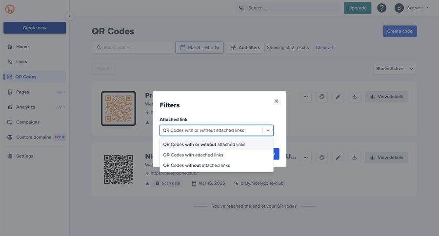 Bitly
			 dashboard filter controls folder filter options filter dropdown filter ui controls ui page example
