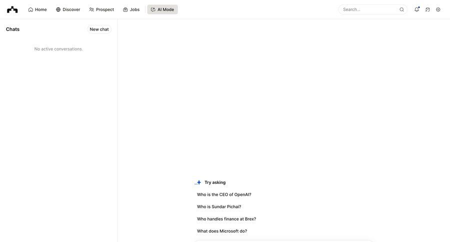 The org
			 artificial intelligence onboarding full-screen layout communication chat chat interface ui page example