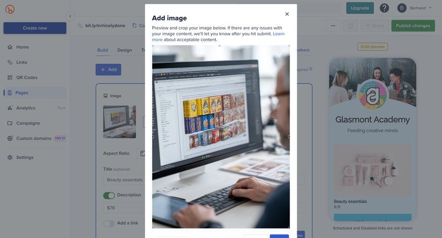 Bitly
			 content management e-commerce editor modal dialog content management system wysiwyg ui page example