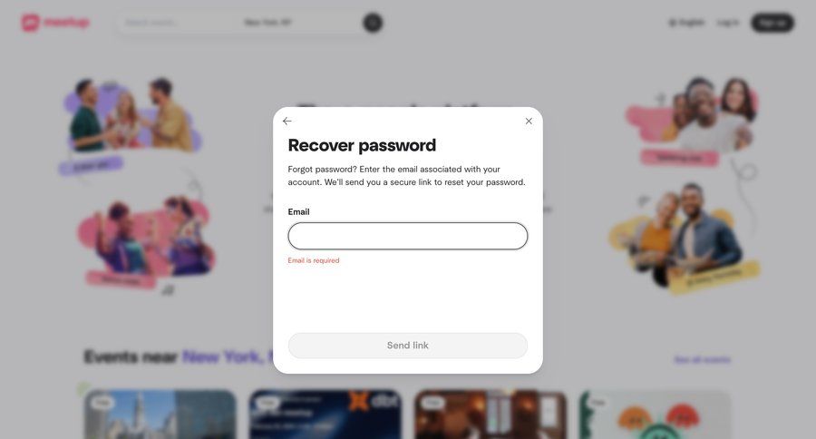 Meetup
				password reset ui page example