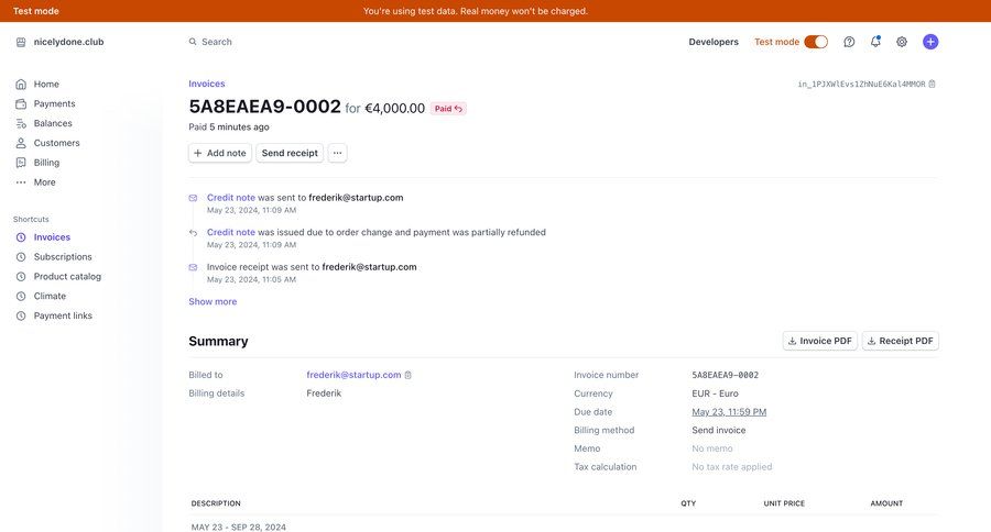 Stripe
			 e-commerce sidebar navigation financial reporting payment method payment history sidebar product details item details payment page table edit mode summary ui page example