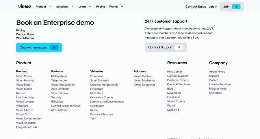Vimeo
				product page ui page example