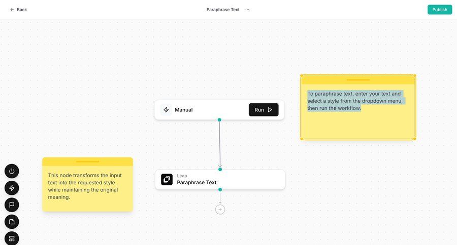 Leap
			 editor wysiwyg ui page example