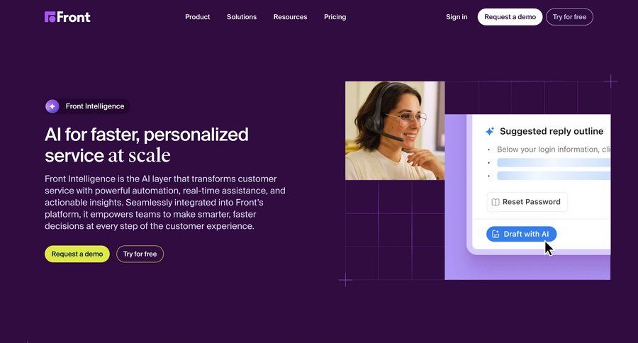 Front
			 call intelligence testimonials modern accordion ui page example