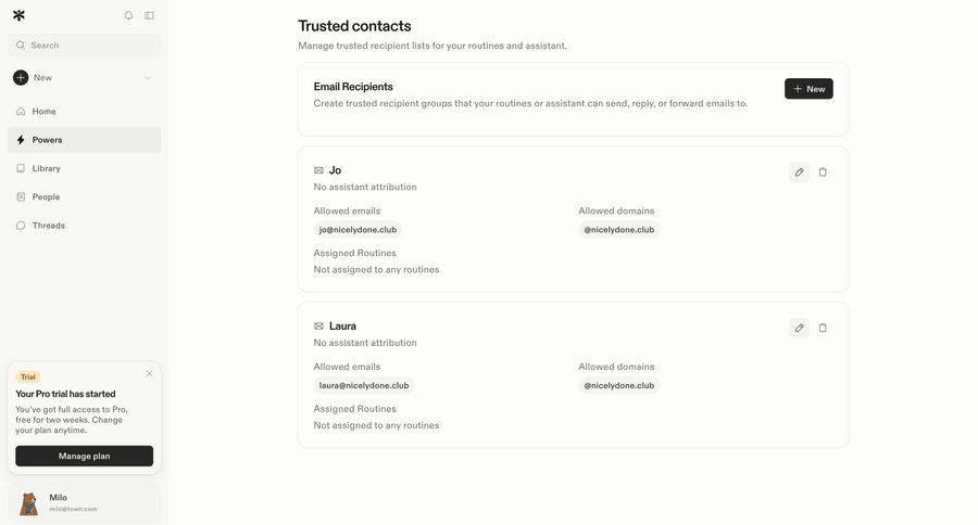 Town
			 user management trial banner ui page example