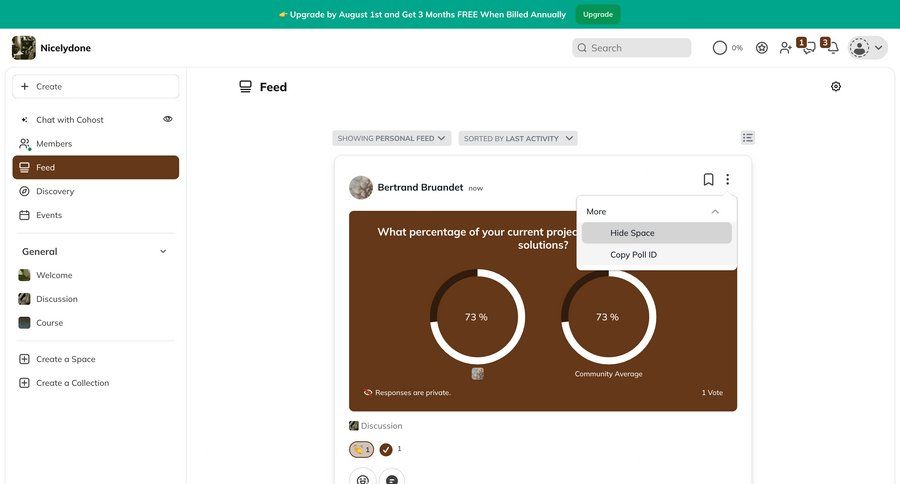 Mighty
			 sidebar navigation bar menu social feed ui page example