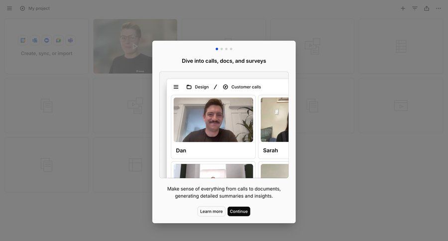Dovetail
				list ui page example