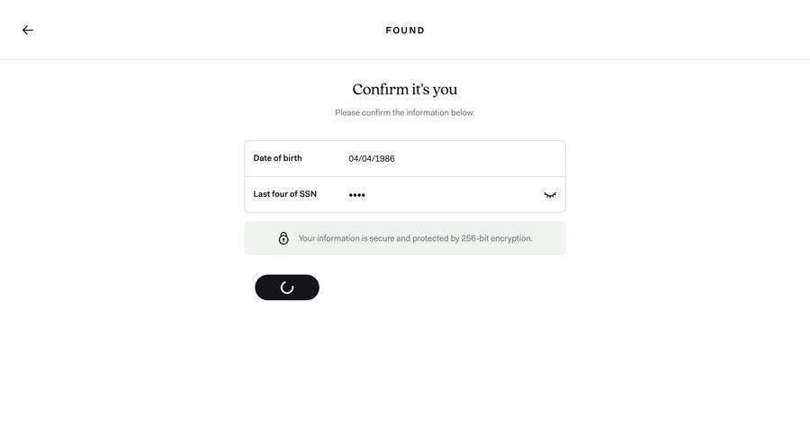Found
			 authentication form security message loading ui page example
