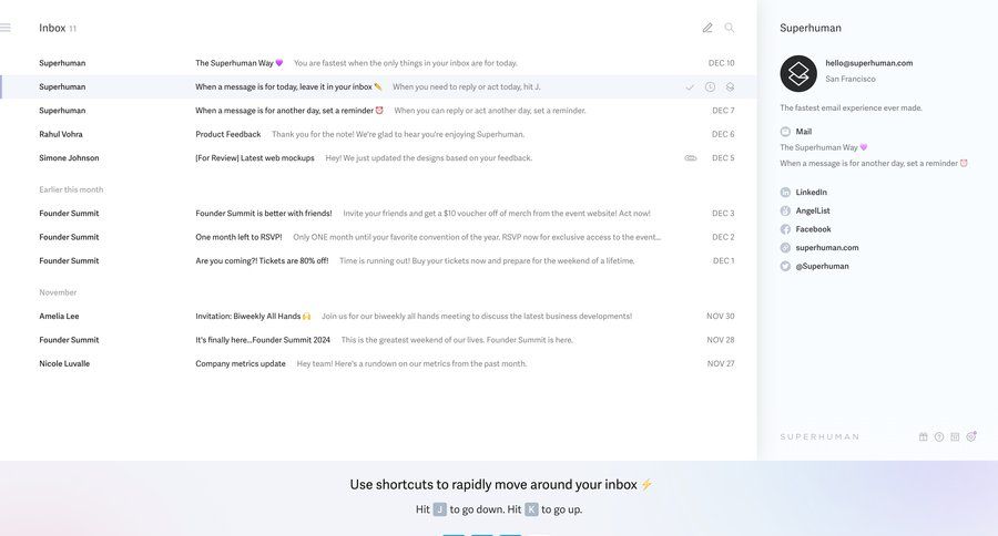 Superhuman
			          ux ui design