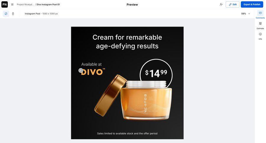 Creatopy
			 e-commerce full-screen layout product discovery content hierarchy call to action product details ui page example