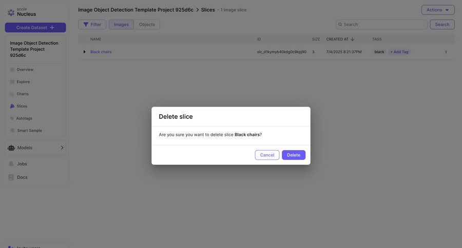 Scale
			 data management artificial intelligence confirmation cancel deletion confirmation message ui page example