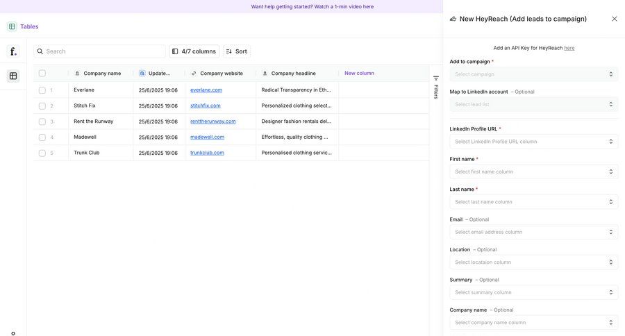 Freckle
			 modal screen data management grid onboarding form automation data mapping data entry data import table ui page example