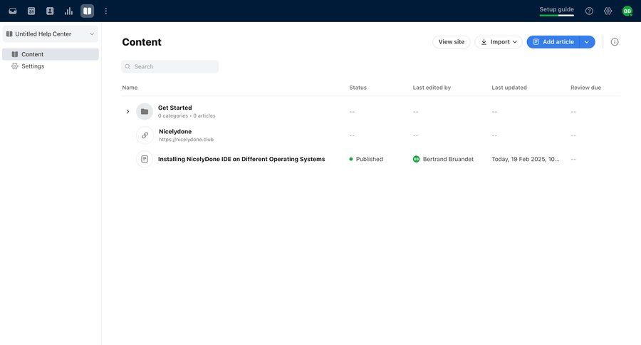 Front
			 content management sidebar navigation grid content management system lists article documentation table ui page example