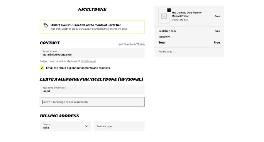 Fourthwall
			 e-commerce grid form minimalist design checkout screen ui page example