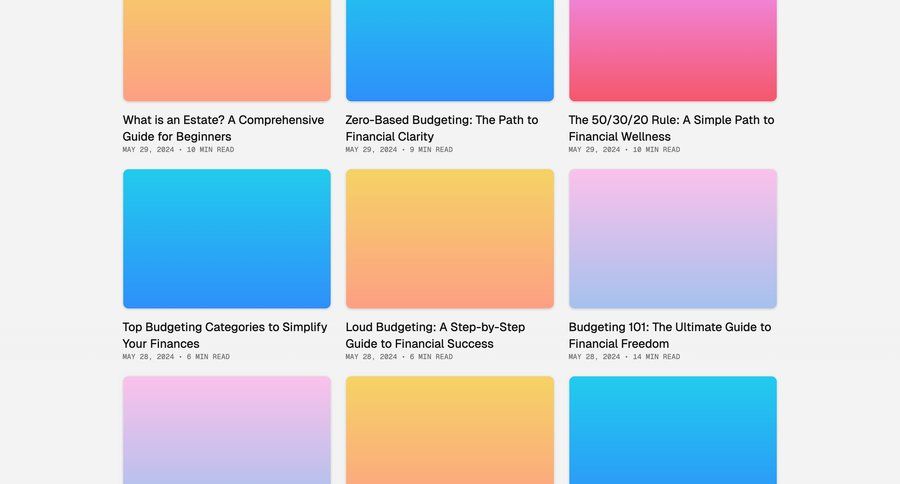 Maybe Finance
				collection ui page example