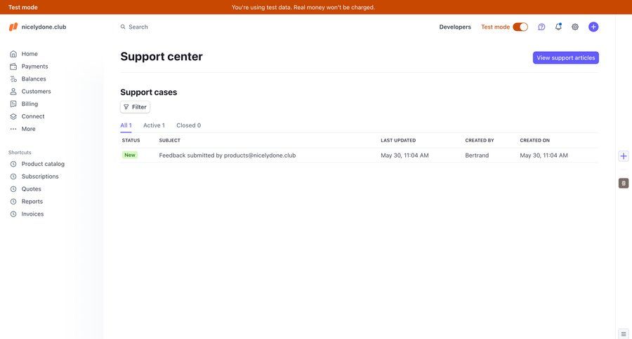 Stripe
			 sidebar navigation issue tracking dropdown filters sidebar new shortcuts modern table connect service ui page example
