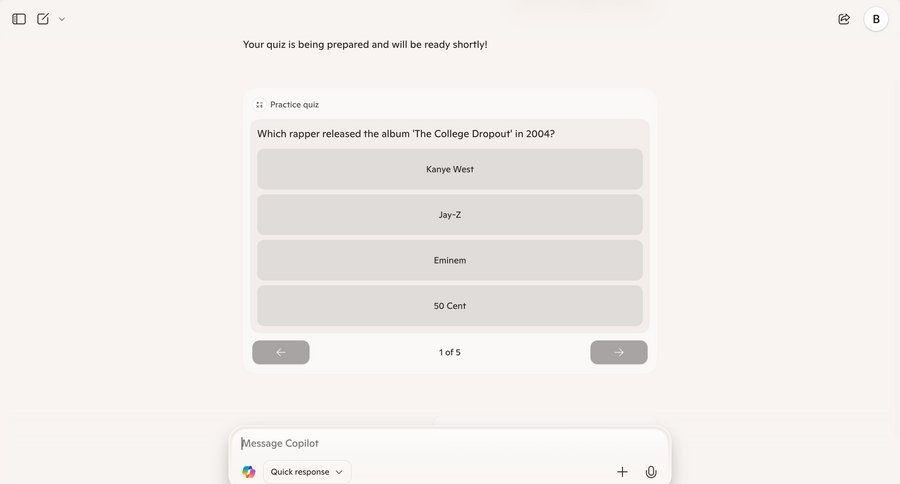 Copilot
			education program content onboarding ui page example