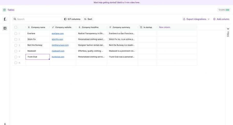 Freckle
			filters table export edit data management e-commerce data export data display data entry table search bar ui page example