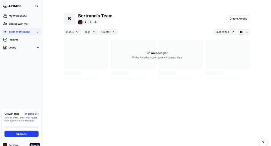 Arcade
			empty state team collection settings content management collaboration team collaboration sidebar navigation project management team workspace empty state illustration dropdown filters sidebar blank state void blank non-ideal state empty page prompt option menu ui page example