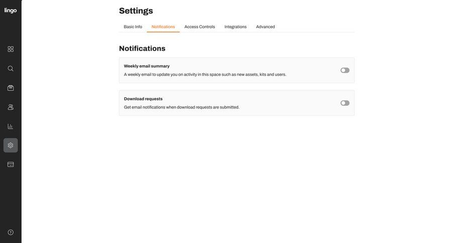 Lingo
			settings notification settings configuration settings notification management ui page example