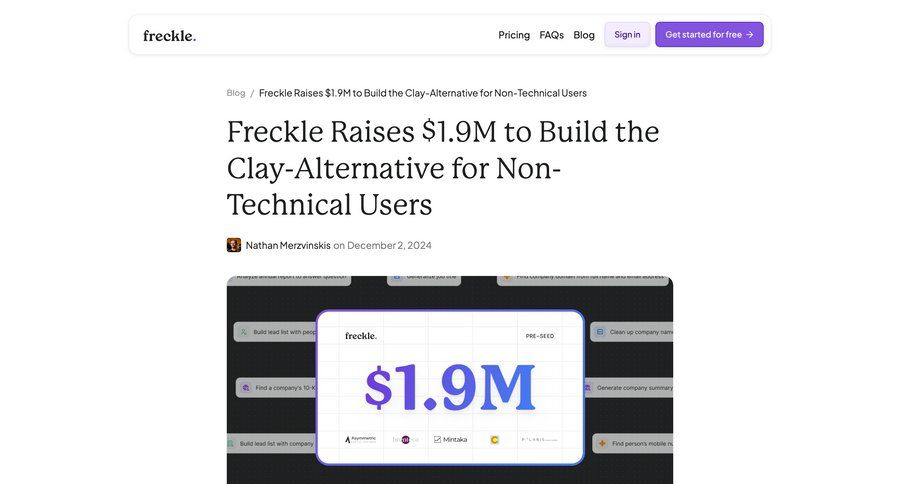 Freckle
				article ui page example