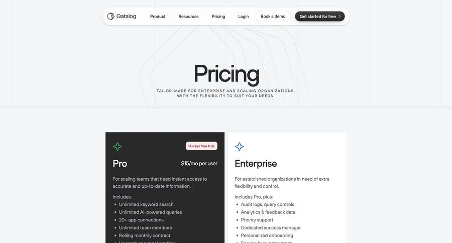 Qatalog
			 manage links payment method cancel trial audit log service plans pricing plans subscription plans price payment options product packages payment page accordion enterprise payment confirmation connect service pricing packages pricing calculator ui page example