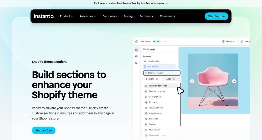 Instant
			 extend trial product update features competition accordion rich text newsletter signup ui page example