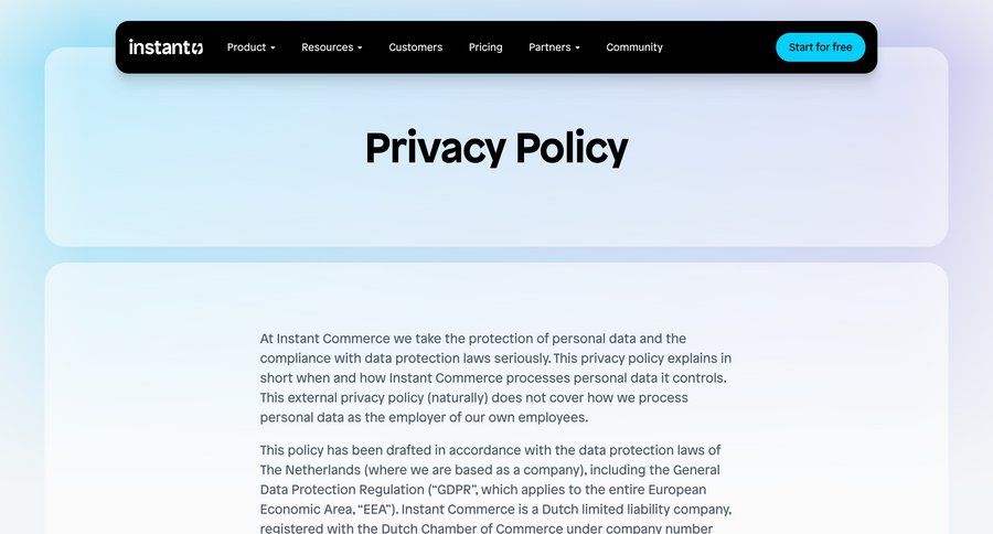 Instant
			 manage links signup confirmation newsletter signup ui page example