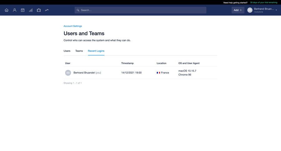 Capsule
			 settings security user management table account settings account setup user data security audit ui page example