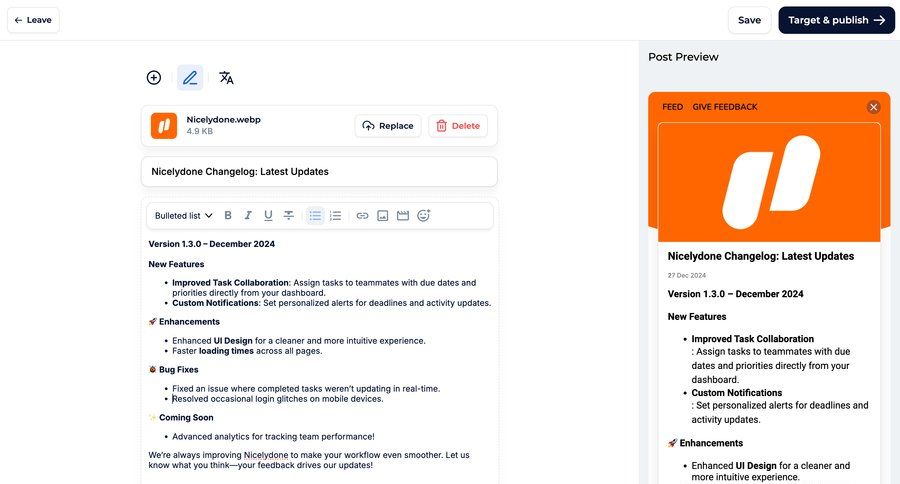 Jimo
			 collaboration project management editor file upload dashboard notification coming soon wysiwyg upload file product update changelog update modern ui page example