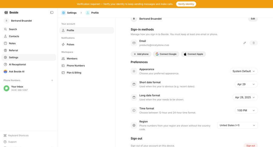 Beside
			 settings sidebar navigation account management delete profile settings workspace management form layout user data hierarchical navigation sidebar security navigation bar modern ui page example