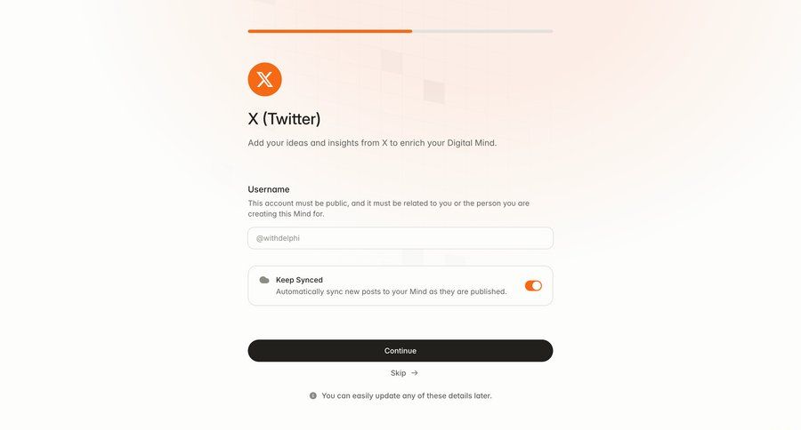 Delphi
			 account management onboarding form account setup connection ui page example