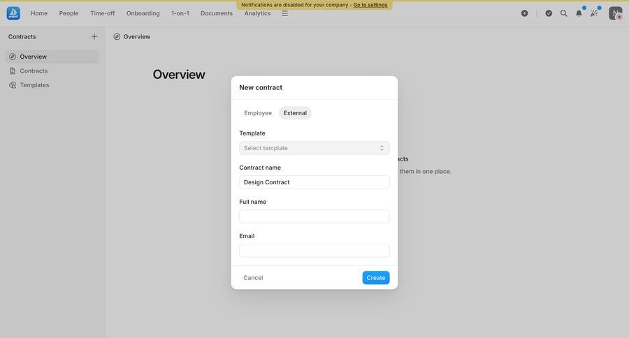 Aboard
			 document creation ui page example