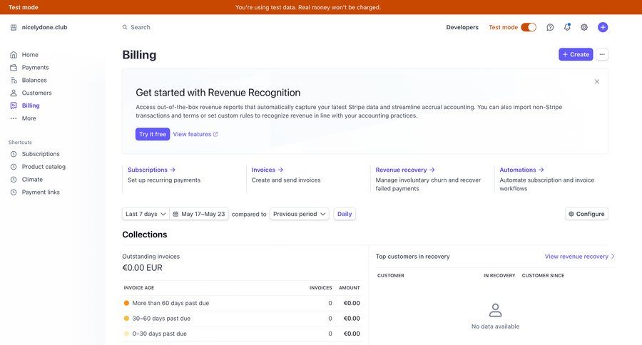 Stripe
			dashboard & stats e-commerce dashboard sidebar navigation account management automation analytics dashboard subscription management financial reporting manage links dashboard warning call intelligence sidebar data visualization performance metrics monitoring business intelligence kpi dashboard shortcuts table ui page example