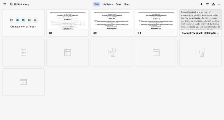 Dovetail
			 document management data integration ui page example