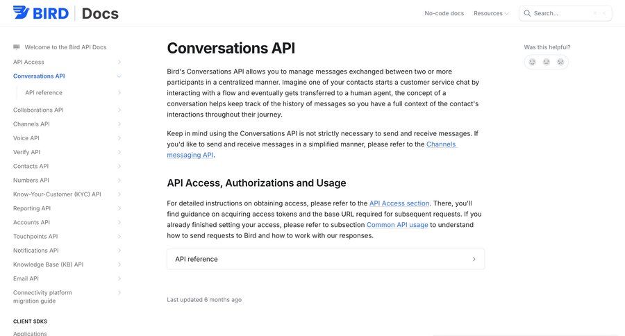 Bird
				article ui page example